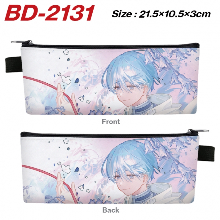 Frieren: Beyond Journey's End Anime PU Leather Zipper Pencil Case Stationery Box 21.5X10.5X3CM BD-2131