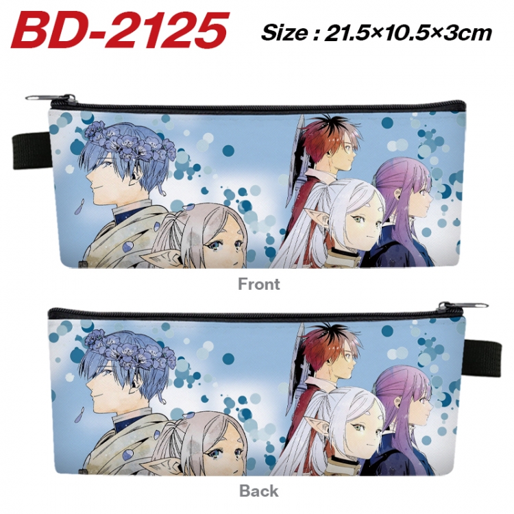 Frieren: Beyond Journey's End Anime PU Leather Zipper Pencil Case Stationery Box 21.5X10.5X3CM BD-2125