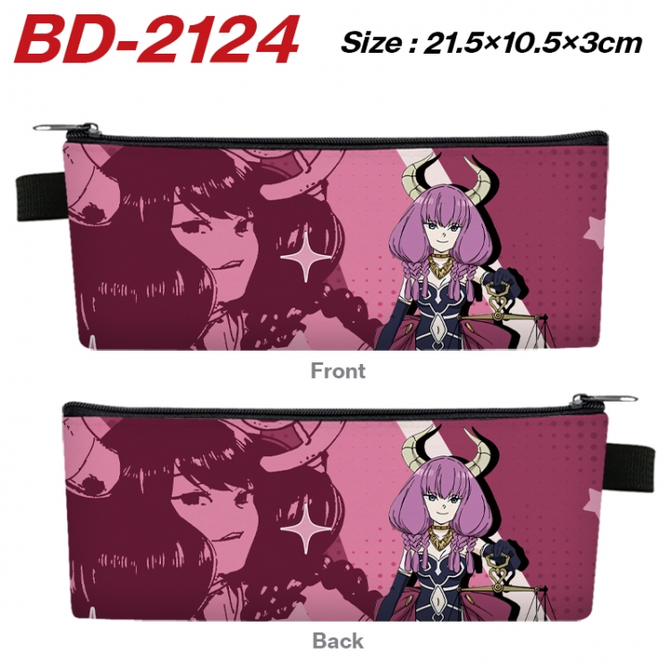 Frieren: Beyond Journey's End Anime PU Leather Zipper Pencil Case Stationery Box 21.5X10.5X3CM  BD-2124