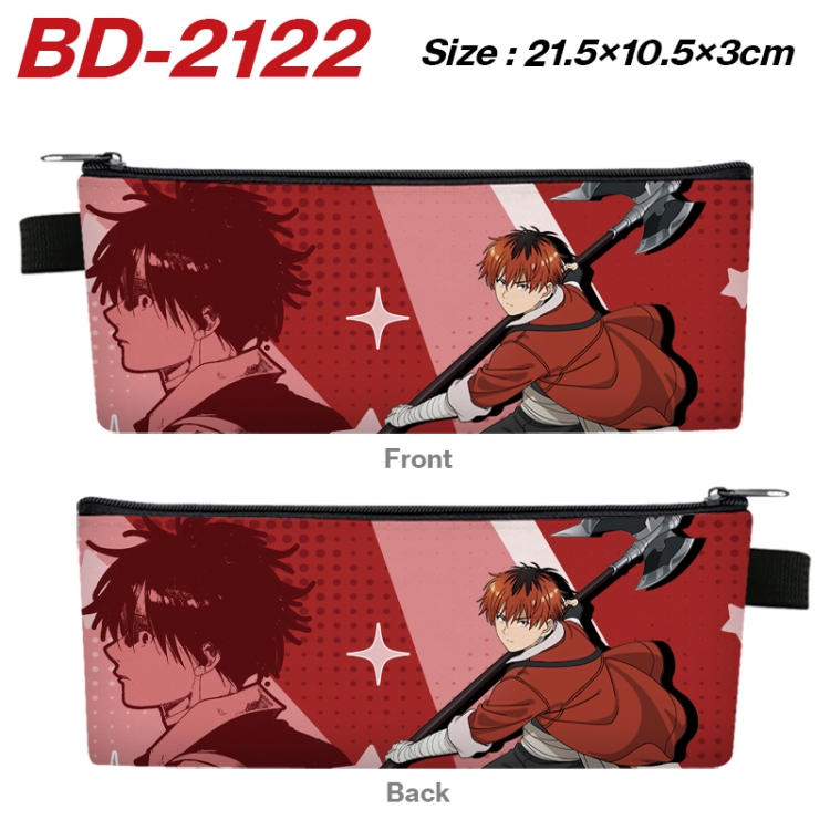 Frieren: Beyond Journey's End Anime PU Leather Zipper Pencil Case Stationery Box 21.5X10.5X3CM  BD-2122