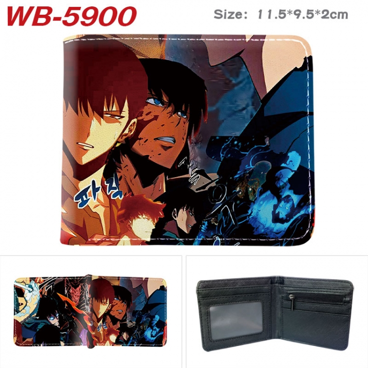 Solo Leveling:Arise Animation color PU leather half fold wallet 11.5X9X2CM WB-5900A