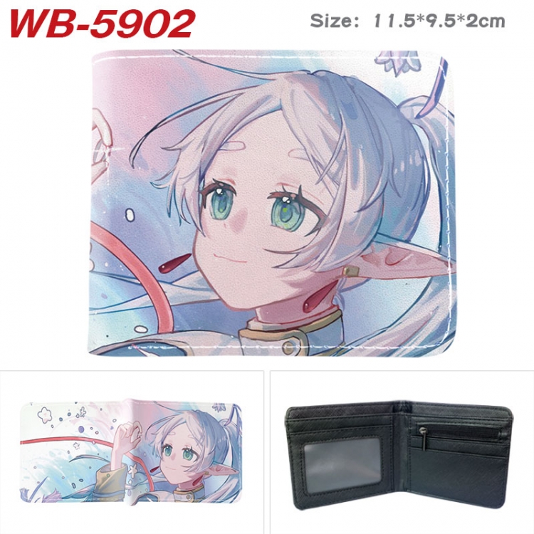 Frieren: Beyond Journey's End Animation color PU leather half fold wallet 11.5X9X2CM  WB-5902A