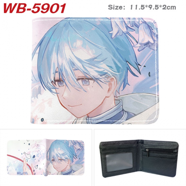 Frieren: Beyond Journey's End Animation color PU leather half fold wallet 11.5X9X2CM WB-5901A