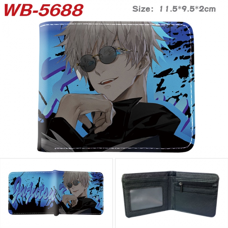 Jujutsu Kaisen Animation color PU leather half fold wallet 11.5X9X2CM WB-5688A