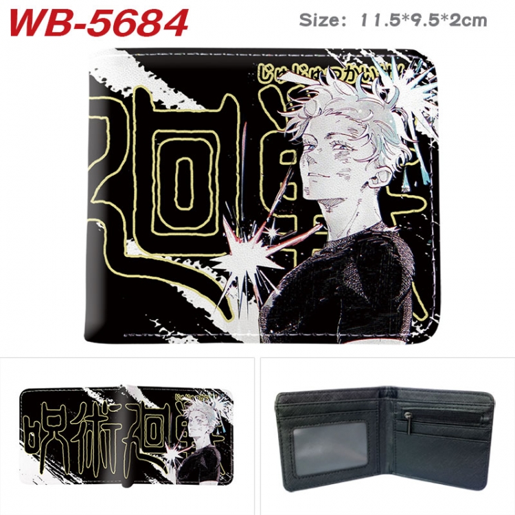 Jujutsu Kaisen Animation color PU leather half fold wallet 11.5X9X2CM WB-5684A