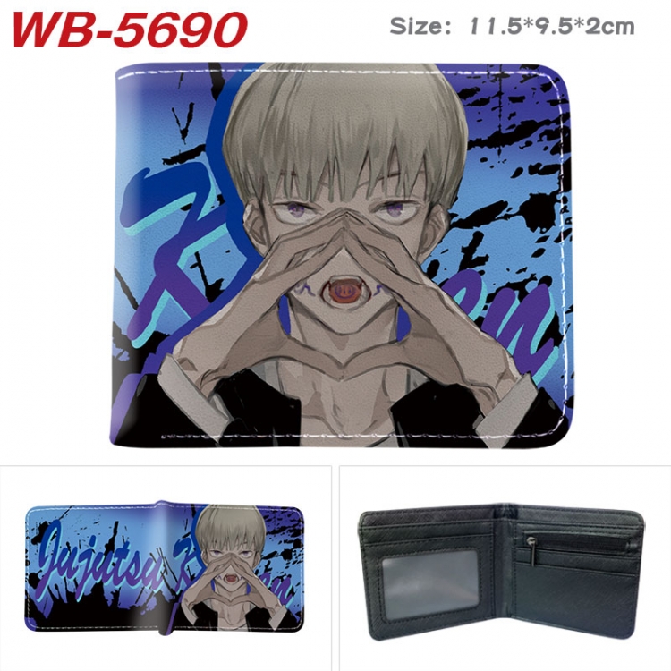 Jujutsu Kaisen Animation color PU leather half fold wallet 11.5X9X2CM  WB-5690A