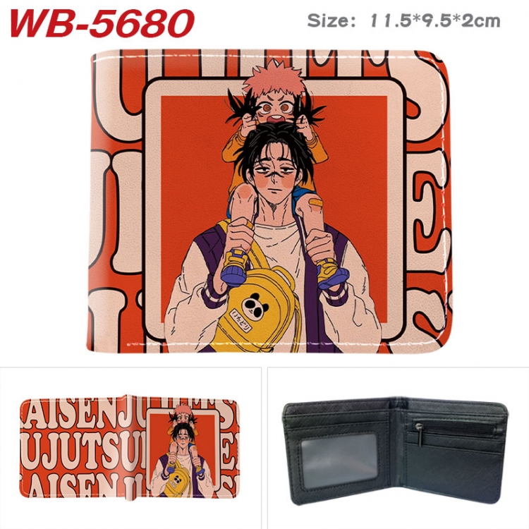 Jujutsu Kaisen Animation color PU leather half fold wallet 11.5X9X2CM  WB-5680A