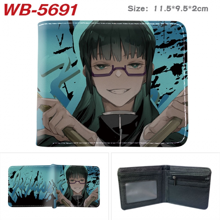 Jujutsu Kaisen Animation color PU leather half fold wallet 11.5X9X2CM WB-5691A