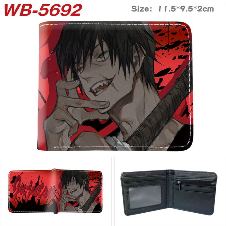 Jujutsu Kaisen Animation color PU leather half fold wallet 11.5X9X2CM WB-5692A