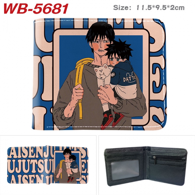 Jujutsu Kaisen Animation color PU leather half fold wallet 11.5X9X2CM WB-5681A