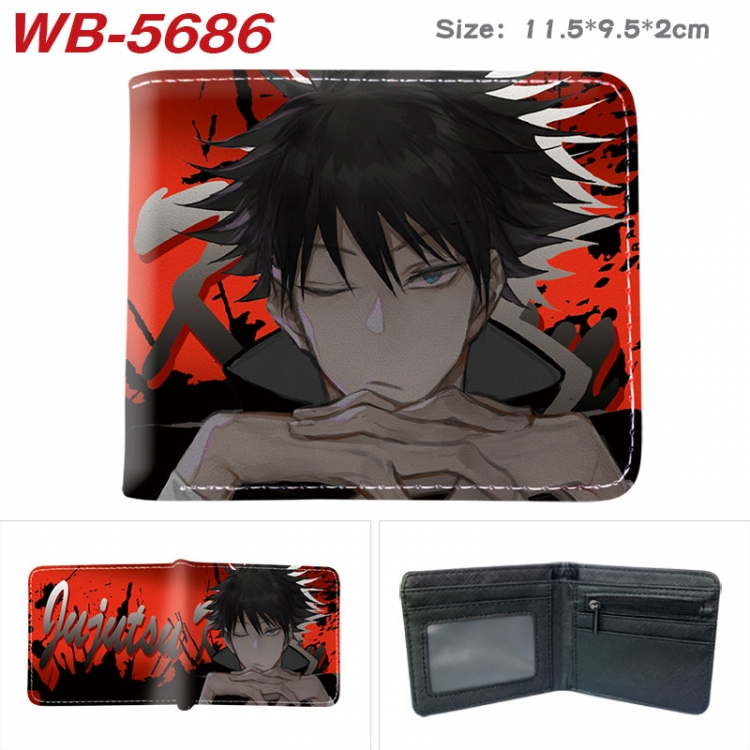 Jujutsu Kaisen Animation color PU leather half fold wallet 11.5X9X2CM  WB-5686A