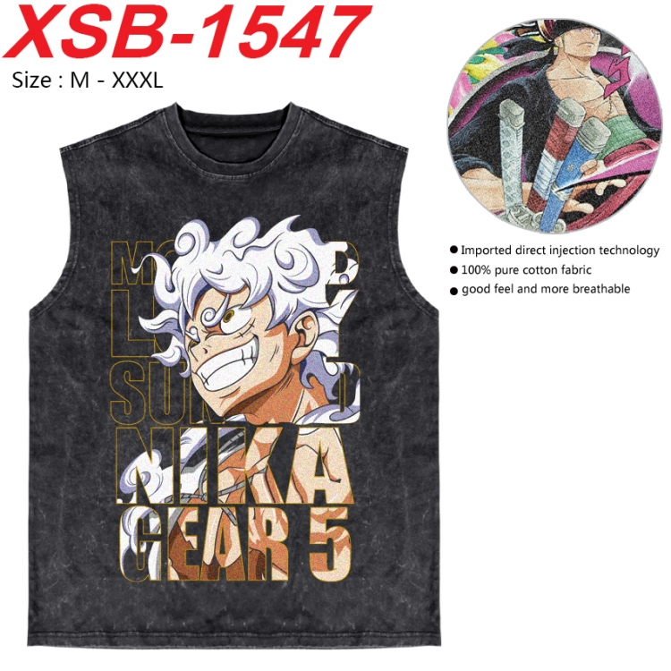 One Piece Anime pure cotton wash vest T-shirt 250g M-3XL 