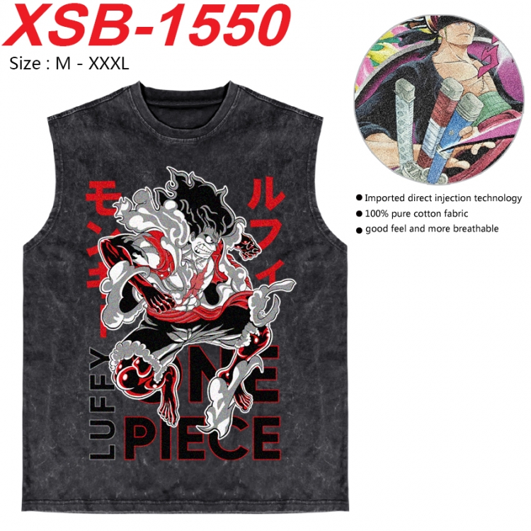 One Piece Anime pure cotton wash vest T-shirt 250g M-3XL 