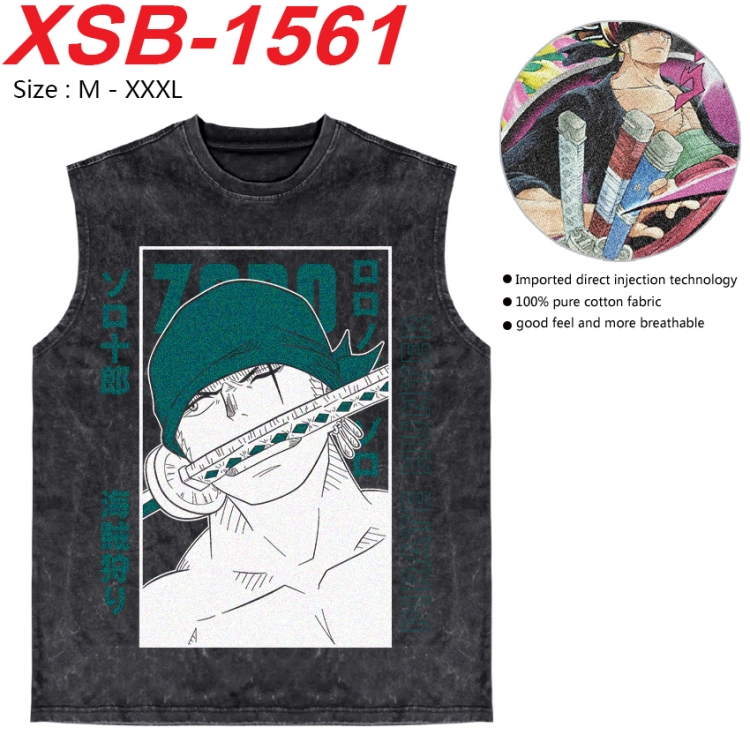 One Piece Anime pure cotton wash vest T-shirt 250g M-3XL 