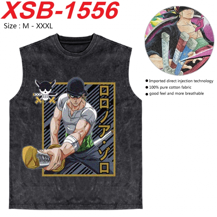 One Piece Anime pure cotton wash vest T-shirt 250g M-3XL 