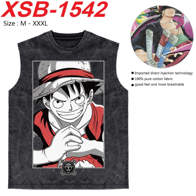 One Piece Anime pure cotton wash vest T-shirt 250g M-3XL 