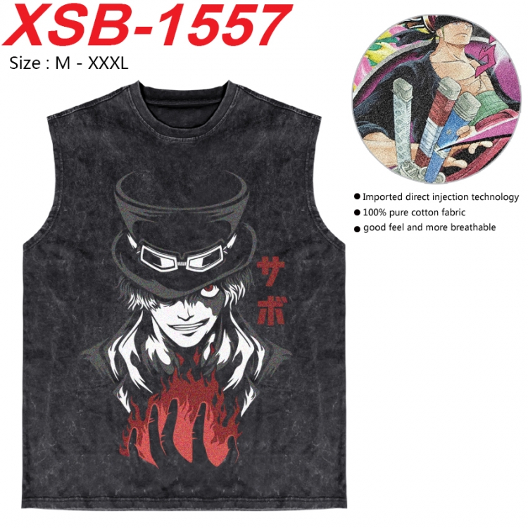 One Piece Anime pure cotton wash vest T-shirt 250g M-3XL 