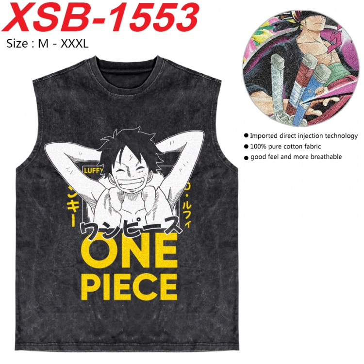 One Piece Anime pure cotton wash vest T-shirt 250g M-3XL 