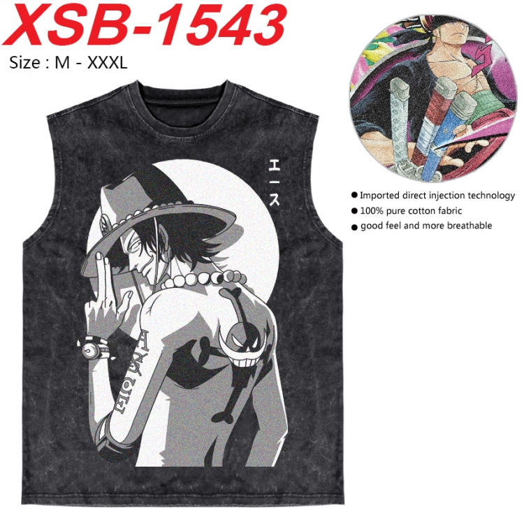 One Piece Anime pure cotton wash vest T-shirt 250g M-3XL 