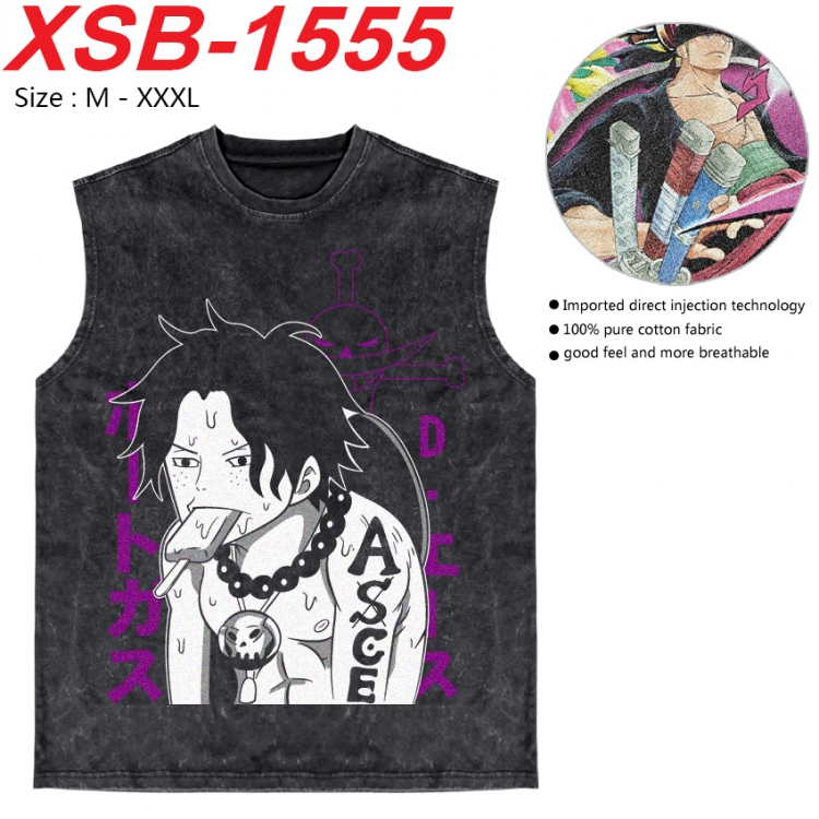 One Piece Anime pure cotton wash vest T-shirt 250g M-3XL 