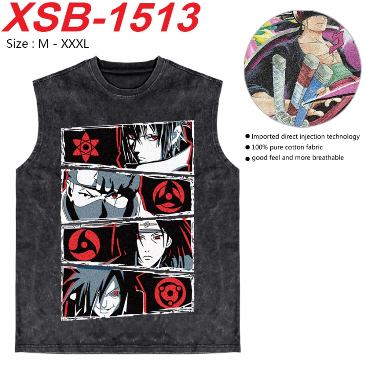 Naruto Anime pure cotton wash vest T-shirt 250g M-3XL 