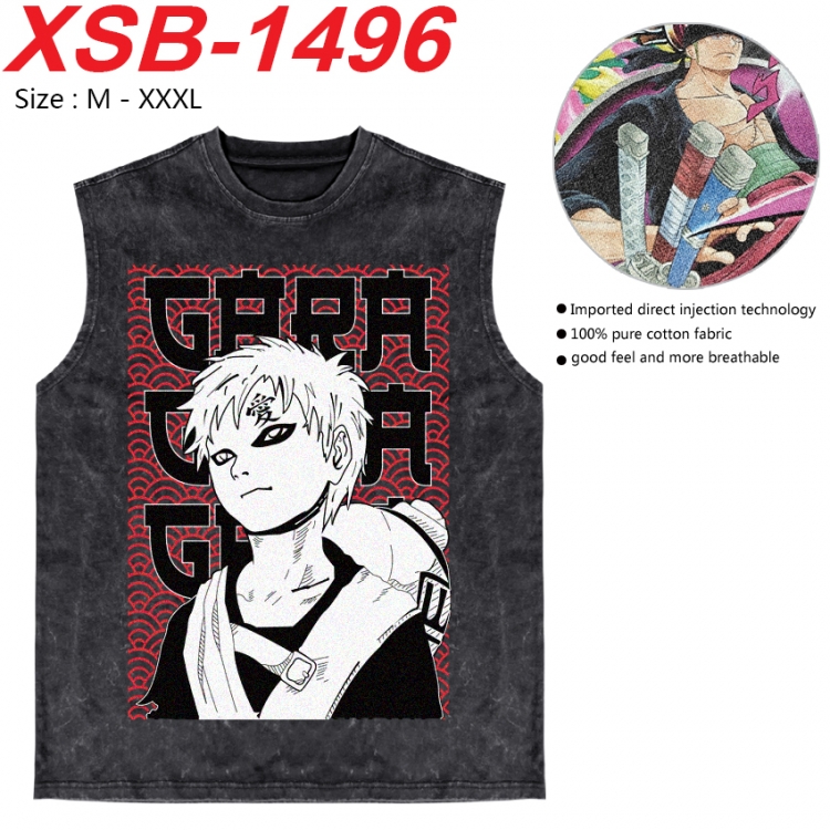 Naruto Anime pure cotton wash vest T-shirt 250g M-3XL 