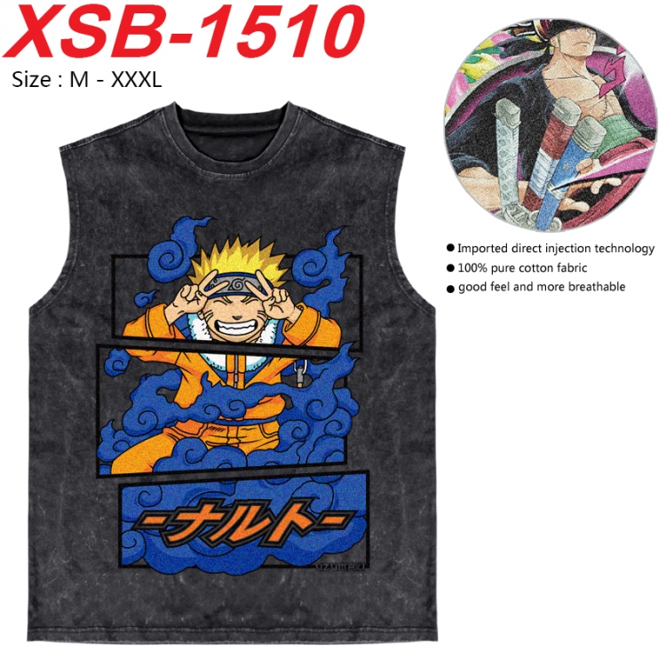 Naruto Anime pure cotton wash vest T-shirt 250g M-3XL 