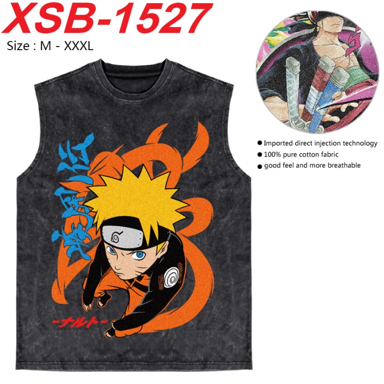 Naruto Anime pure cotton wash vest T-shirt 250g M-3XL 