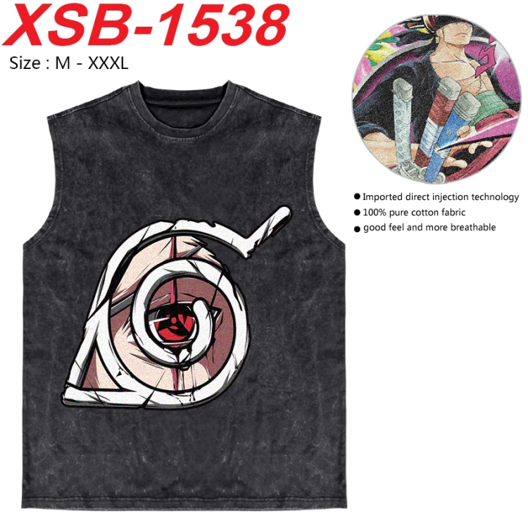 Naruto Anime pure cotton wash vest T-shirt 250g M-3XL 