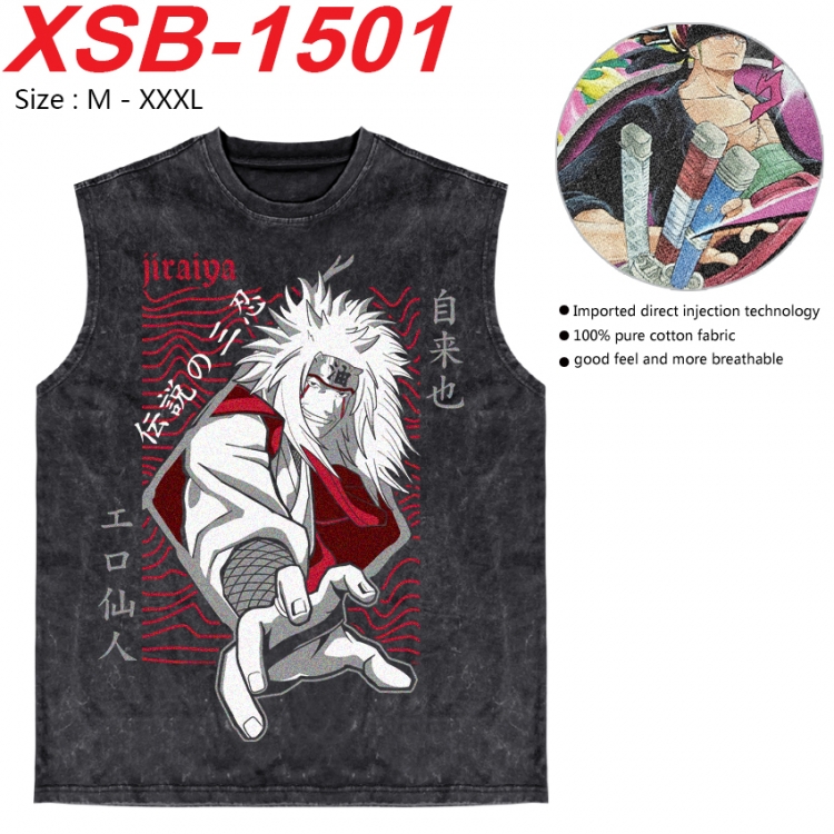 Naruto Anime pure cotton wash vest T-shirt 250g M-3XL 