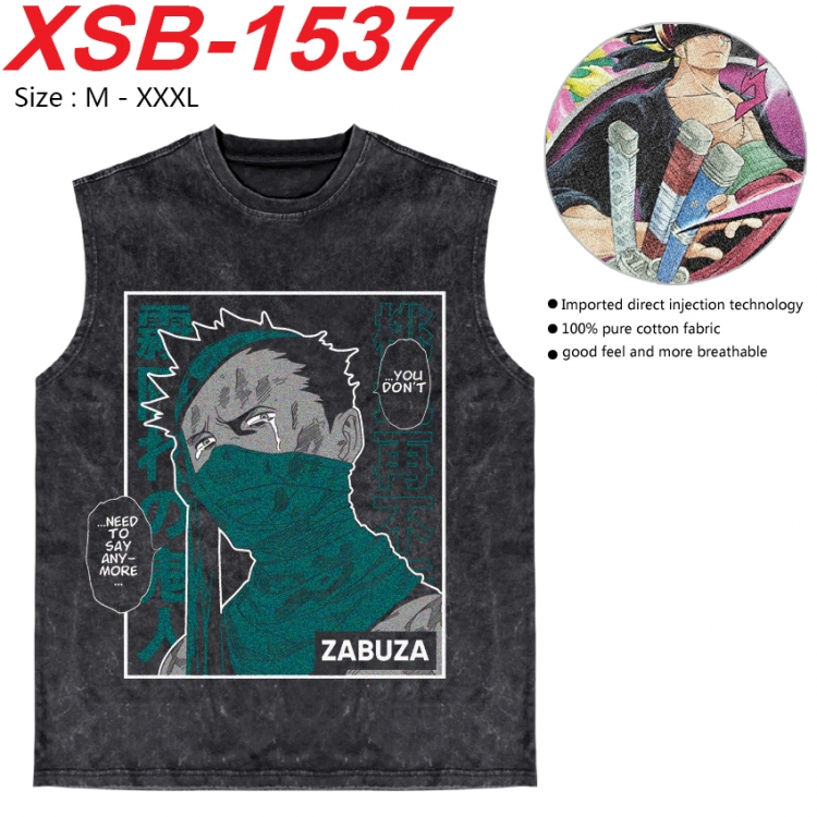 Naruto Anime pure cotton wash vest T-shirt 250g M-3XL 