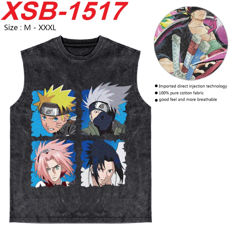 Naruto Anime pure cotton wash vest T-shirt 250g M-3XL 