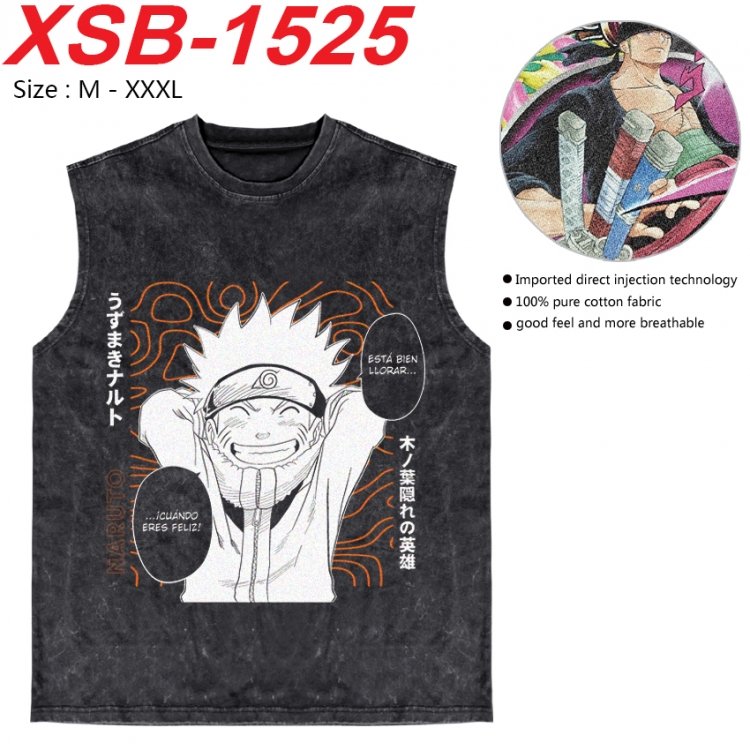 Naruto Anime pure cotton wash vest T-shirt 250g M-3XL 