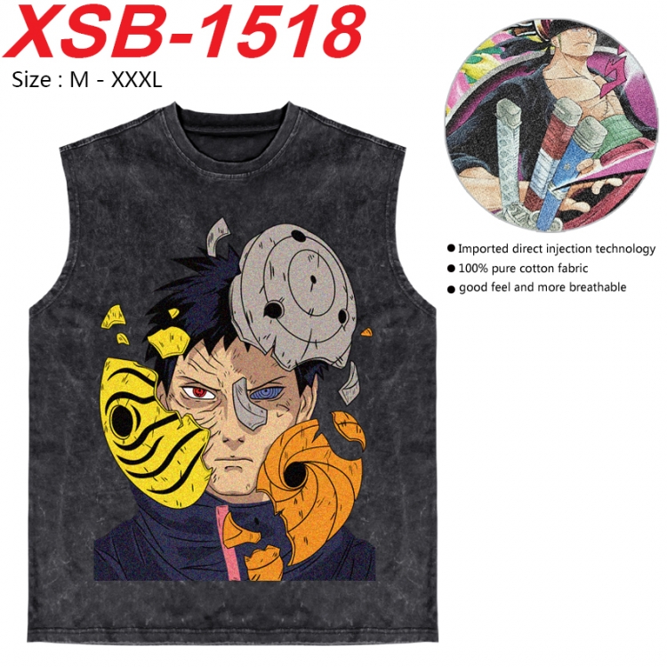 Naruto Anime pure cotton wash vest T-shirt 250g M-3XL 