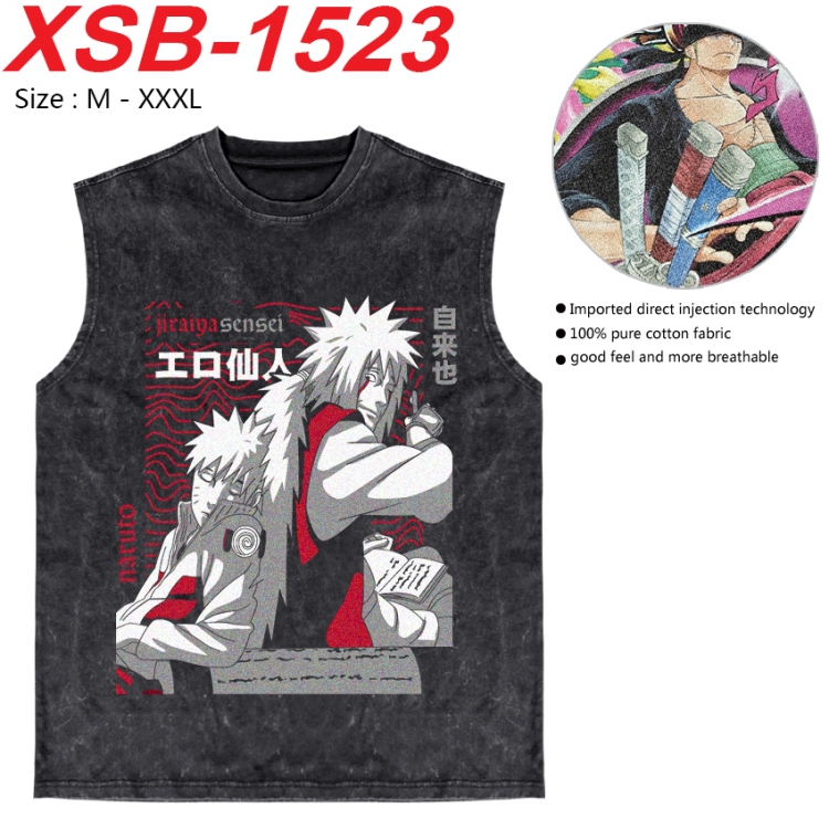 Naruto Anime pure cotton wash vest T-shirt 250g M-3XL 