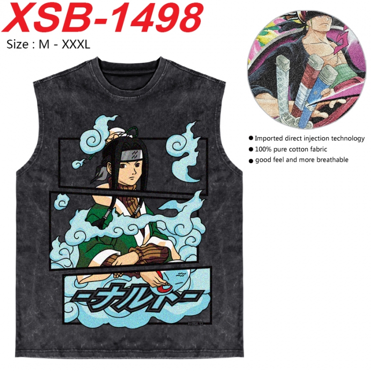 Naruto Anime pure cotton wash vest T-shirt 250g M-3XL 