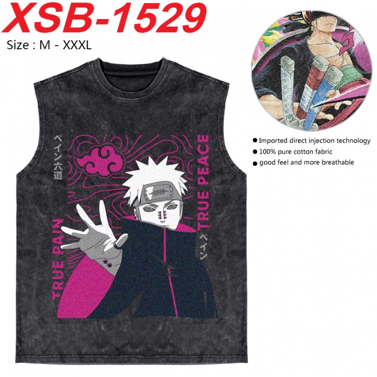 Naruto Anime pure cotton wash vest T-shirt 250g M-3XL 