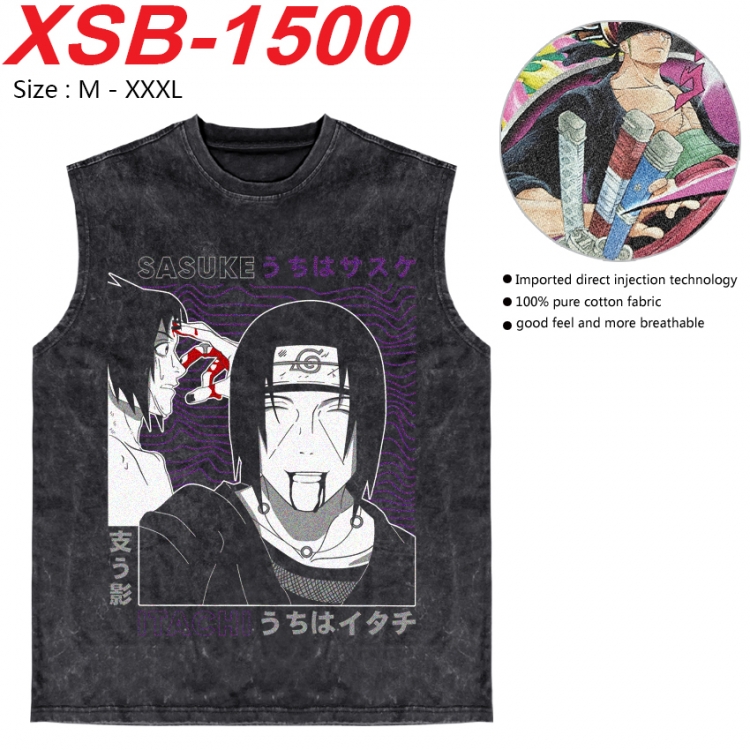 Naruto Anime pure cotton wash vest T-shirt 250g M-3XL 