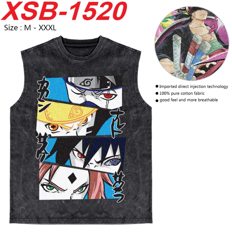 Naruto Anime pure cotton wash vest T-shirt 250g M-3XL 