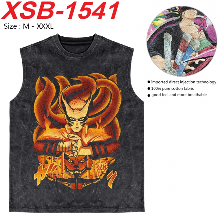 Naruto Anime pure cotton wash vest T-shirt 250g M-3XL 