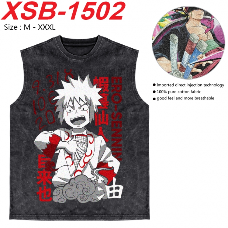 Naruto Anime pure cotton wash vest T-shirt 250g M-3XL 