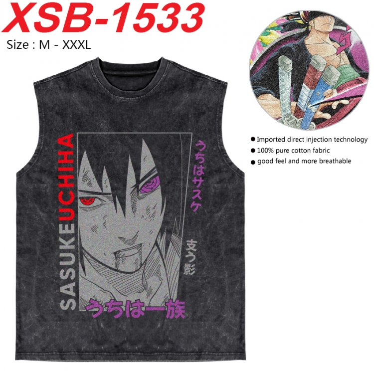 Naruto Anime pure cotton wash vest T-shirt 250g M-3XL 