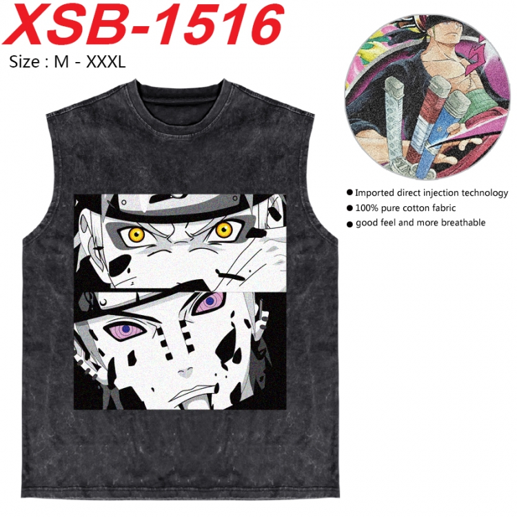 Naruto Anime pure cotton wash vest T-shirt 250g M-3XL 