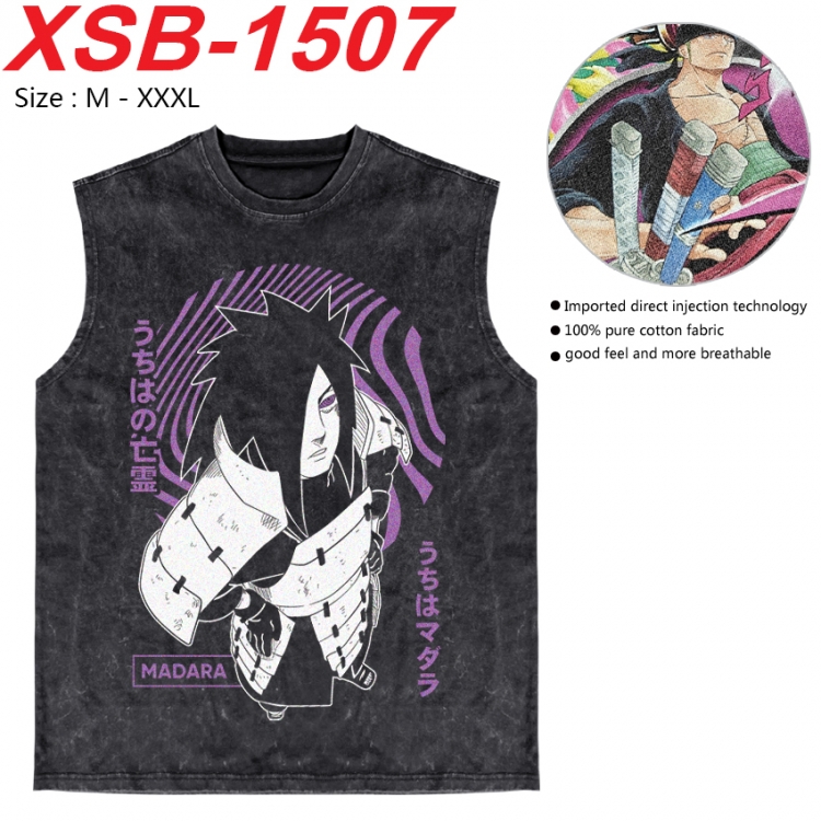 Naruto Anime pure cotton wash vest T-shirt 250g M-3XL 