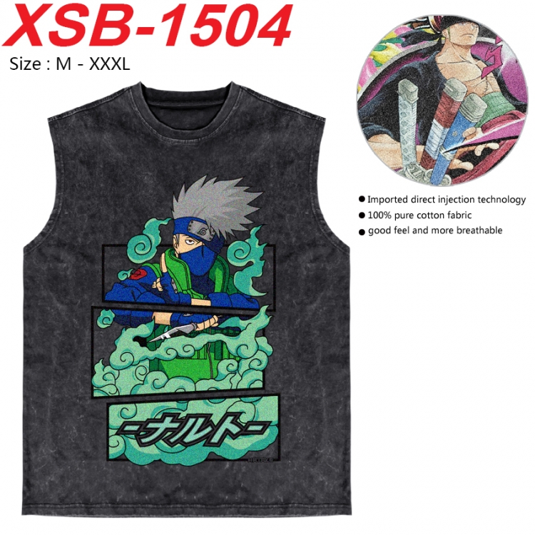 Naruto Anime pure cotton wash vest T-shirt 250g M-3XL 