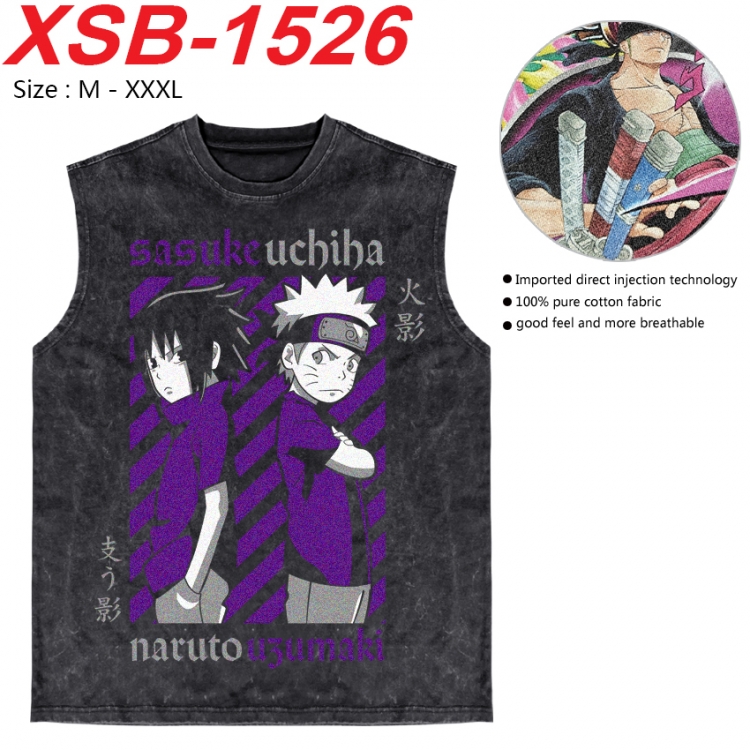 Naruto Anime pure cotton wash vest T-shirt 250g M-3XL 