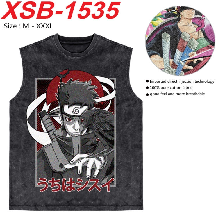 Naruto Anime pure cotton wash vest T-shirt 250g M-3XL 