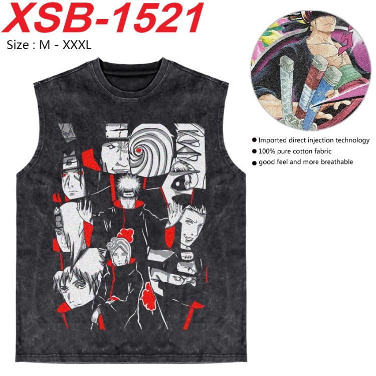 Naruto Anime pure cotton wash vest T-shirt 250g M-3XL 