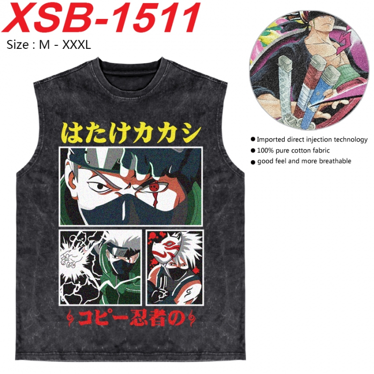 Naruto Anime pure cotton wash vest T-shirt 250g M-3XL 