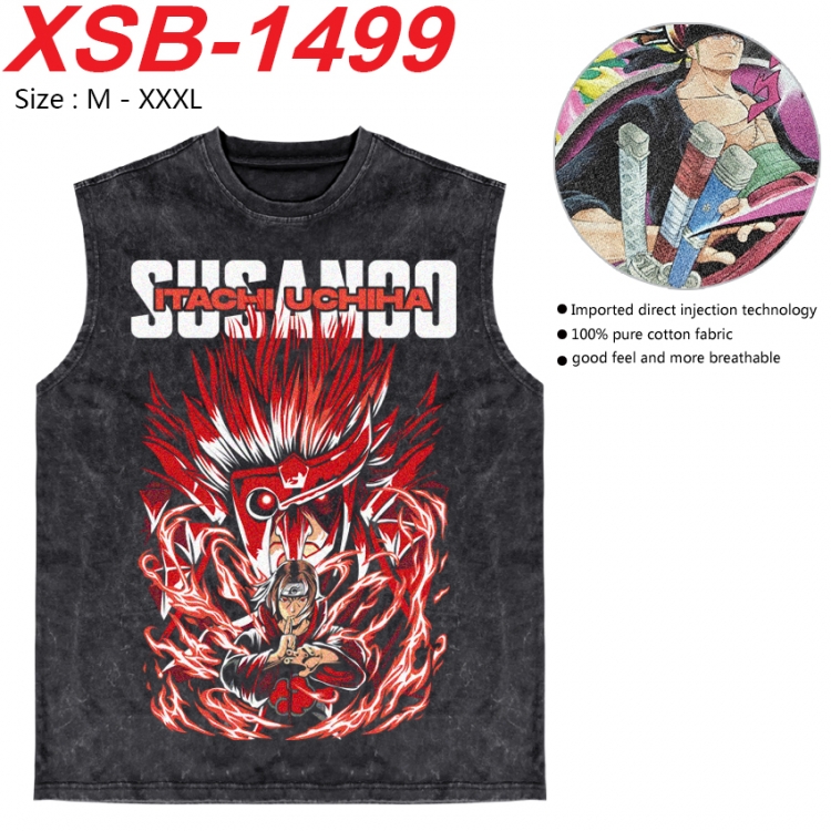 Naruto Anime pure cotton wash vest T-shirt 250g M-3XL 